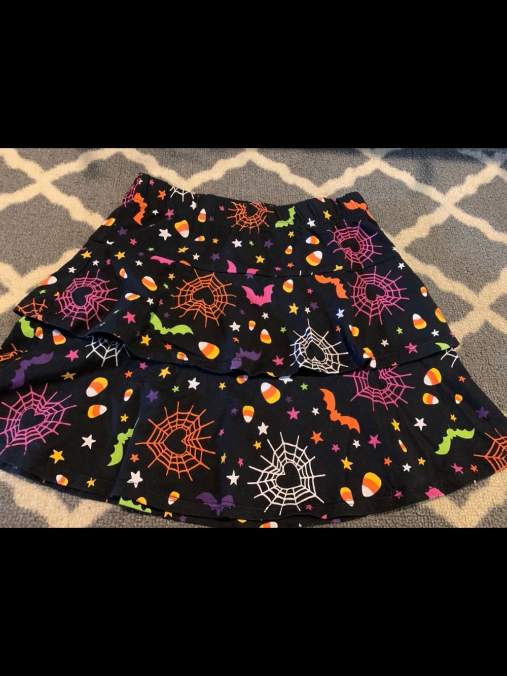 Girls Halloween tiered skirt size 6